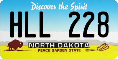 ND license plate HLL228