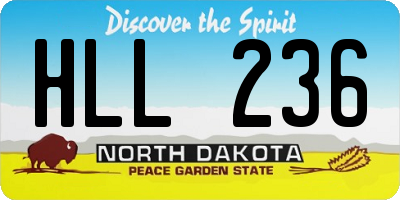 ND license plate HLL236