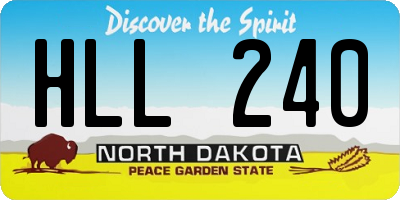 ND license plate HLL240