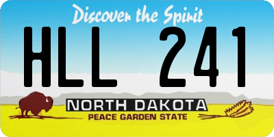 ND license plate HLL241