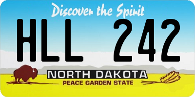 ND license plate HLL242