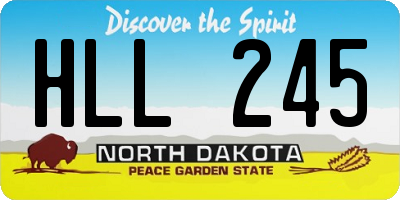 ND license plate HLL245