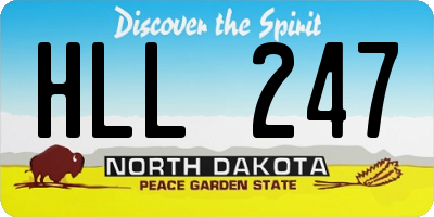 ND license plate HLL247