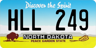 ND license plate HLL249