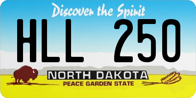 ND license plate HLL250