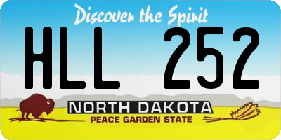 ND license plate HLL252