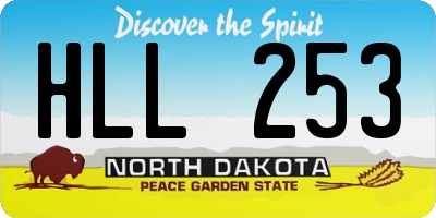 ND license plate HLL253