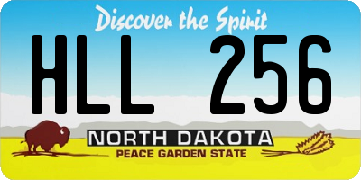 ND license plate HLL256