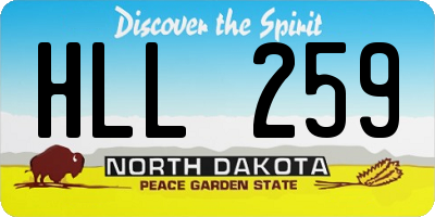 ND license plate HLL259