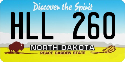 ND license plate HLL260