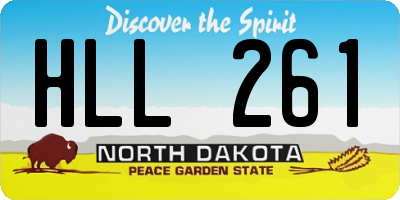 ND license plate HLL261