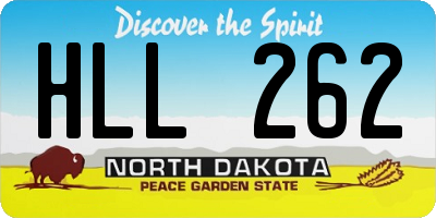 ND license plate HLL262