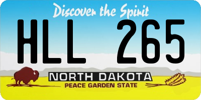 ND license plate HLL265