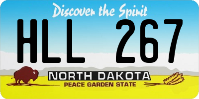 ND license plate HLL267