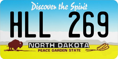 ND license plate HLL269