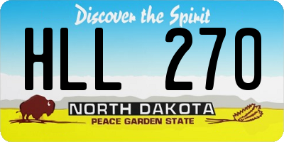 ND license plate HLL270