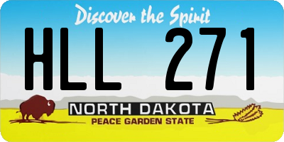 ND license plate HLL271