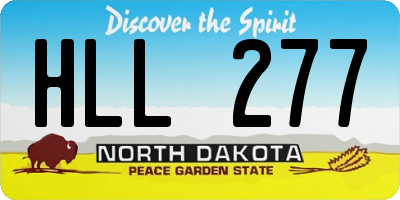 ND license plate HLL277