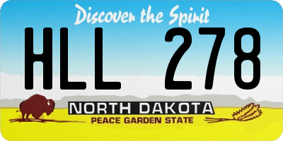 ND license plate HLL278