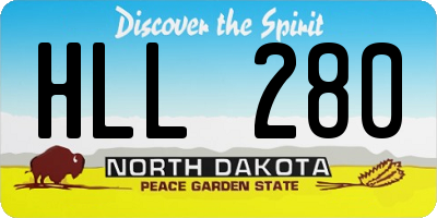 ND license plate HLL280