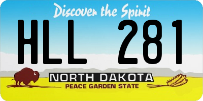 ND license plate HLL281