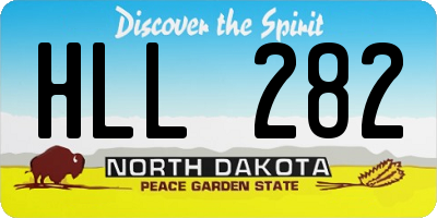 ND license plate HLL282