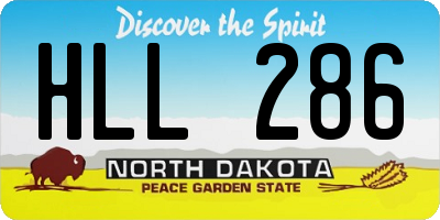 ND license plate HLL286