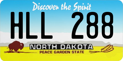 ND license plate HLL288