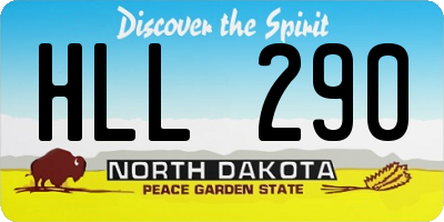 ND license plate HLL290