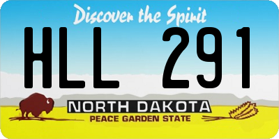 ND license plate HLL291