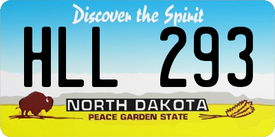 ND license plate HLL293