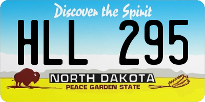 ND license plate HLL295