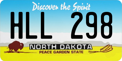 ND license plate HLL298