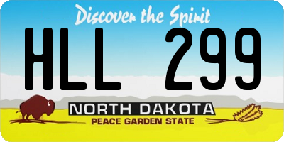 ND license plate HLL299