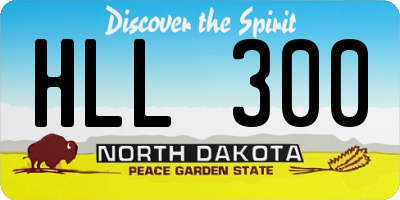 ND license plate HLL300