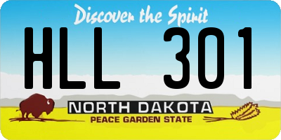 ND license plate HLL301