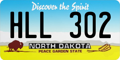 ND license plate HLL302