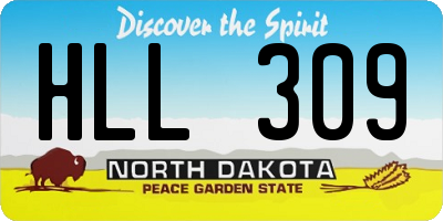 ND license plate HLL309