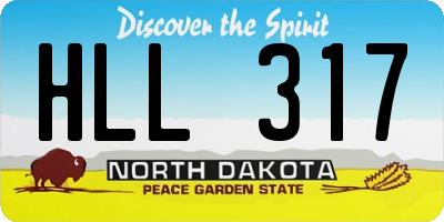 ND license plate HLL317