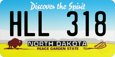 ND license plate HLL318