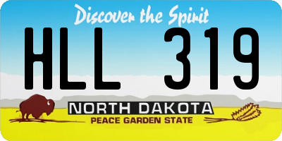 ND license plate HLL319