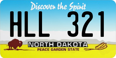 ND license plate HLL321