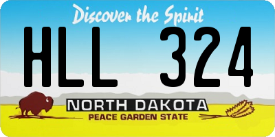 ND license plate HLL324