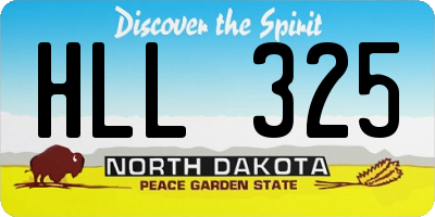 ND license plate HLL325