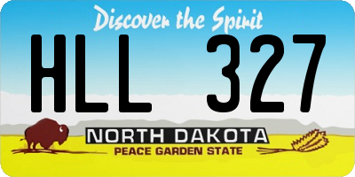 ND license plate HLL327