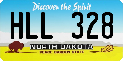 ND license plate HLL328