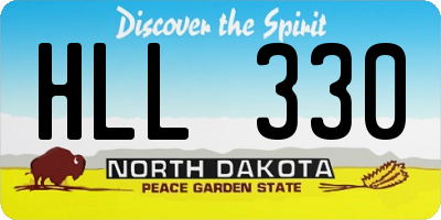 ND license plate HLL330