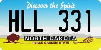 ND license plate HLL331