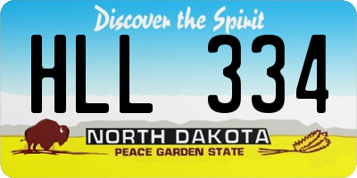 ND license plate HLL334