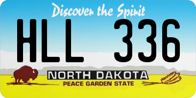 ND license plate HLL336